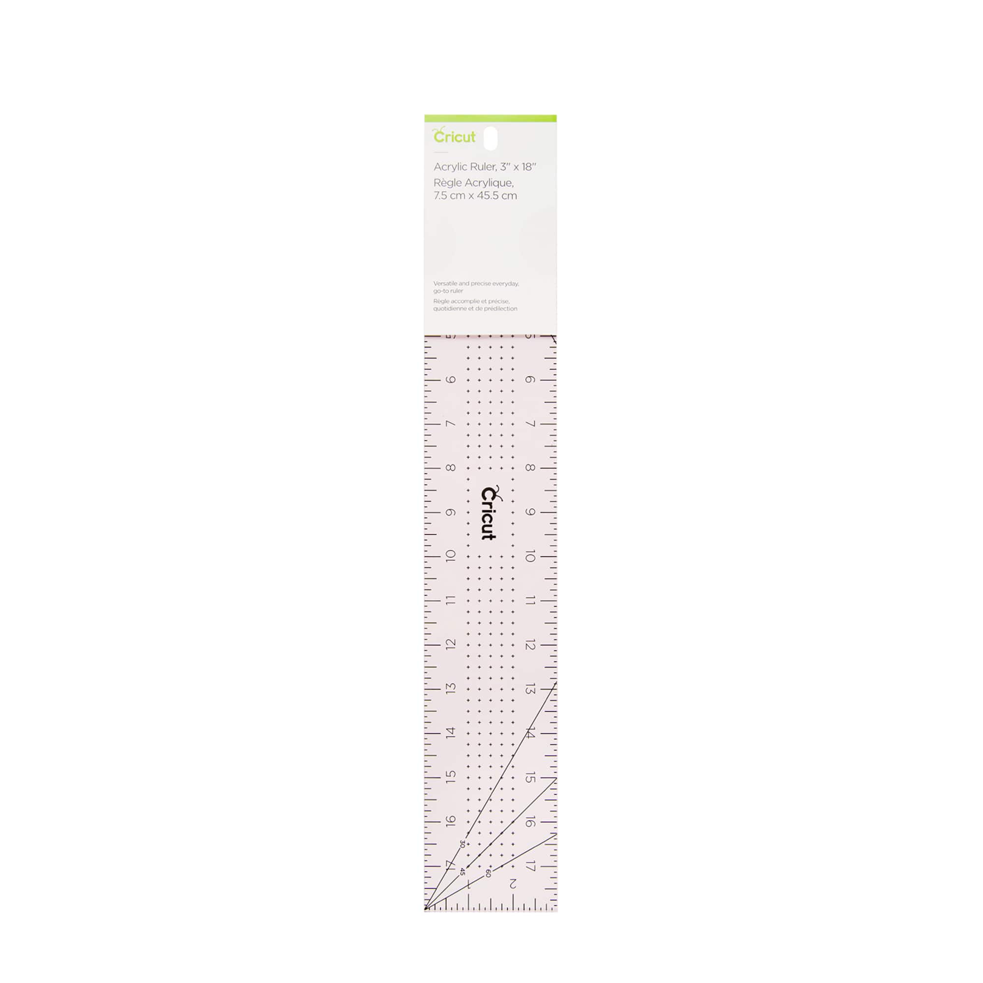 Cricut® Rose Acrylic Ruler, 3" x 18"